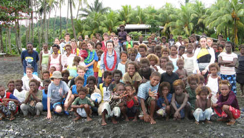 Thirteen students and three staff members of Cooloola Christian College with their sister-school counterparts in the Solomon Islands. Thirteen students and three staff members of Cooloola Christian College with their sister-school counterparts in the Solomon Islands.
